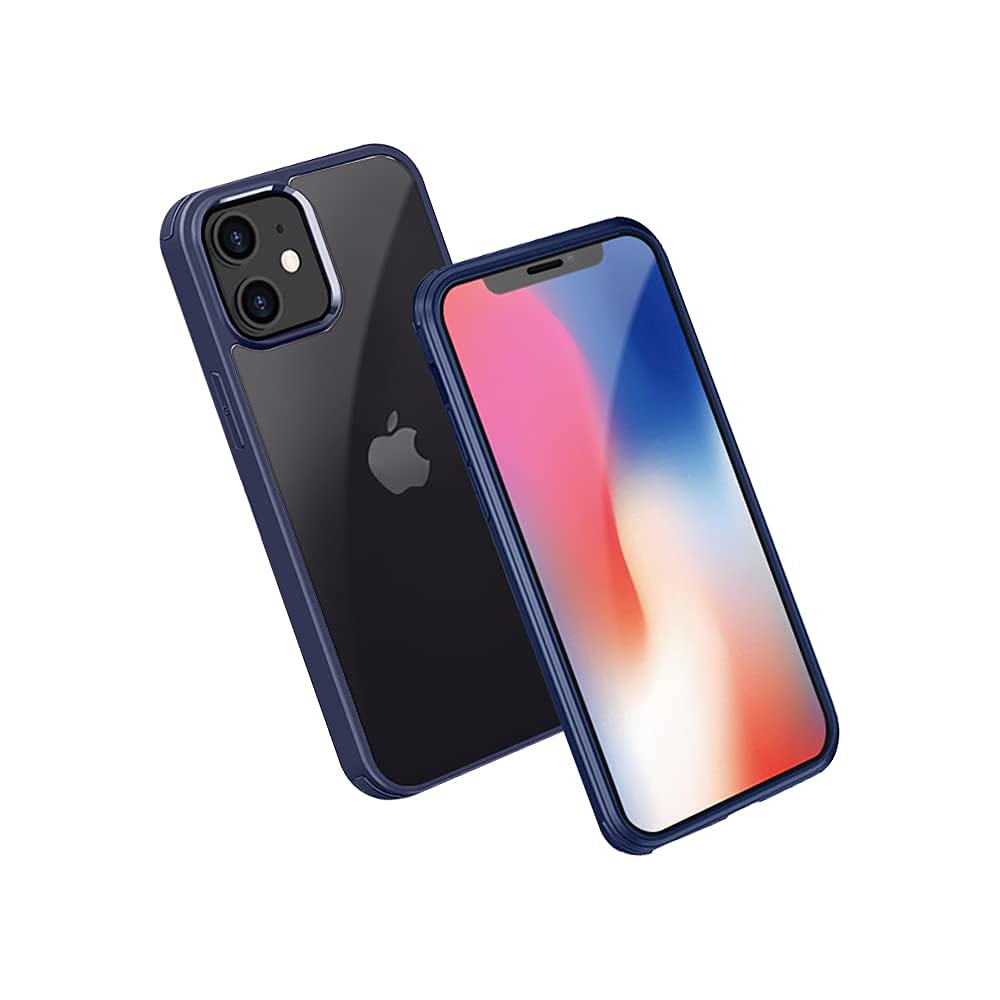 Amazon | iPhone 12/12 Pro ネイビー スマホケース TPU タッチパネル 