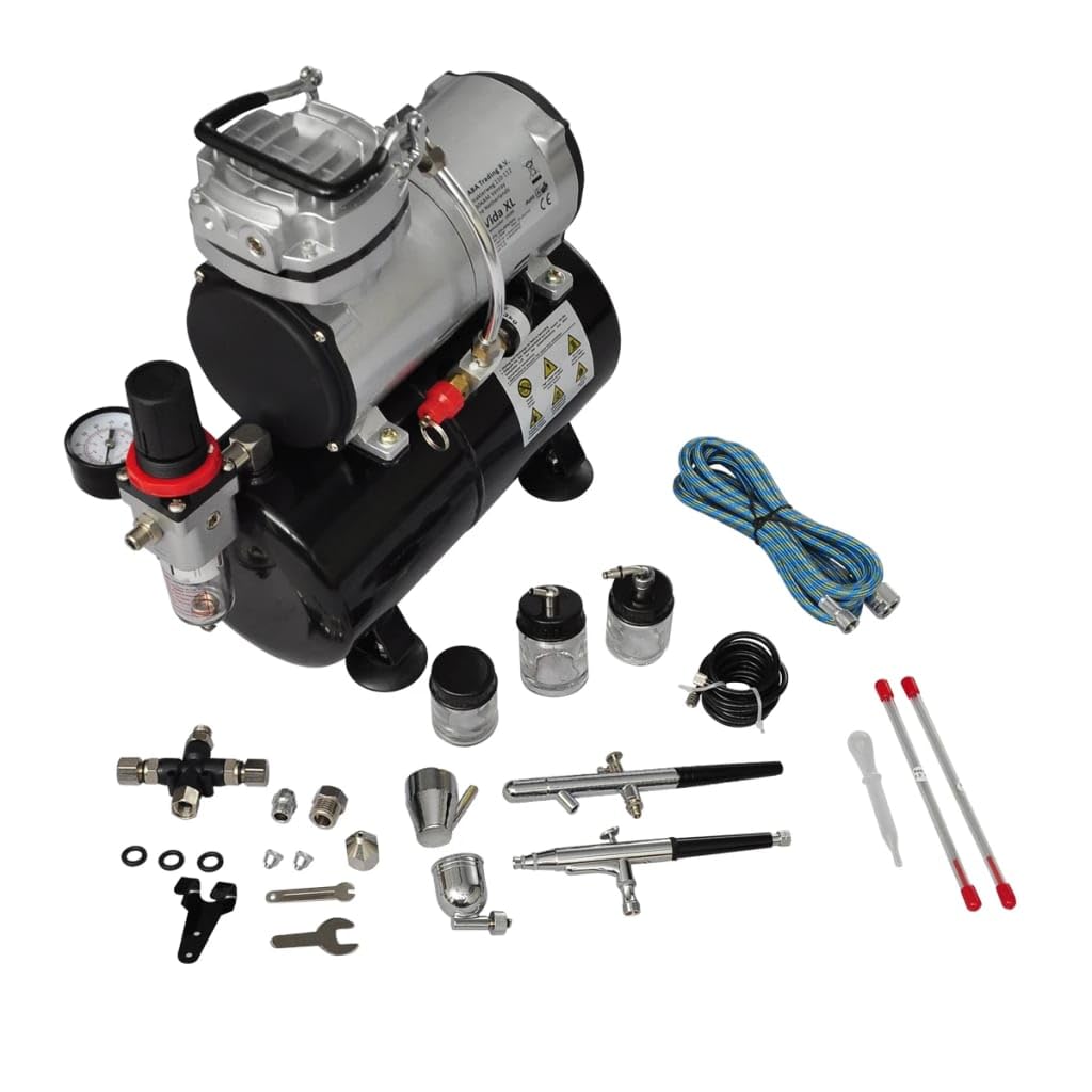 Generico Set Compressore Aerografo con 2 Pistole,Articoli di ferramenta,Utensili,Compattatori-140285