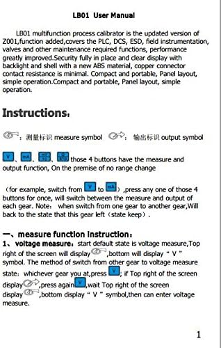 Versatile LB01 Resistance Current Voltmeter Signal Generator Source Calibrator 4-20mA/0-10V/mV