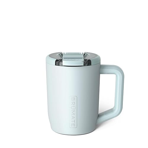 BrüMate Müv - 15oz 100% Leak Proof Insulated Coffee Mug with Handle & Lid - Stainless Steel Coffee Travel Mug - Double Walled Coffee Cup (Blue Agave) - Blue Agave - 15 Ounces