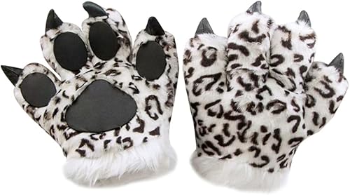 Toyvian Guantes de pata de animal guantes de pata de lobo para patas de invierno cálidos y suaves