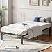 OLIXIS Metal Twin Bed Frame - 14in High with Storage Space, No Box Spring Needed with Sturdy Steel Slat Support, 800LBS Heavy Duty for Easy Assembly, Black for Bedroom