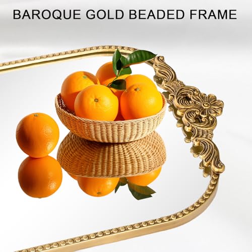 Arched Full Length Mirror 20"x56", Antique Gold Large Traditional Vintage Baroque Inspired Floor Mirror for Wall, Bedroom, Living Room, Hallway - Image 3