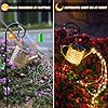 Misawce Outdoor Solar Metal Watering Can Small Hanging Decorative Waterproof Lights for Garden Decor, Yard Lights, Outside Patio Lawn, Gifts for Mom Grandma Women Birthday,1 pack, Warm White #4
