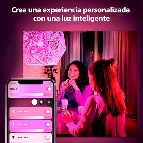 Image of Philips Hue Smart 100W PAR38 LED Bulb, White & Color Ambiance Color-Changing Light, 1300LM, E26, Control with Hue App, Compatible with Alexa, Google Assistant and Apple Homekit (Pack of 4)