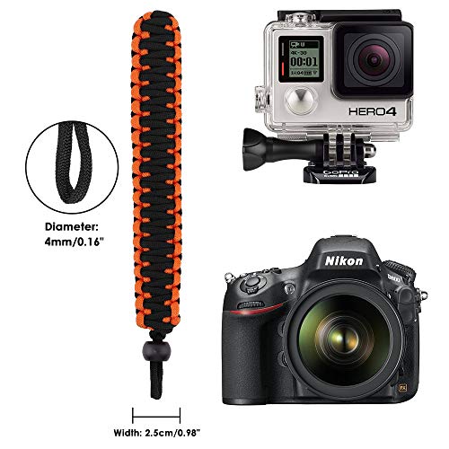 MoKo DSLR/DSLM Handschlaufe Kamera, Nylon Paracord Kamera-Handschlaufe Wrist Strap Kordel Kameragurt Handstrap für Nikonöse Nikon Sony Fuji Gopro Wii Switch Canon – Bild 3