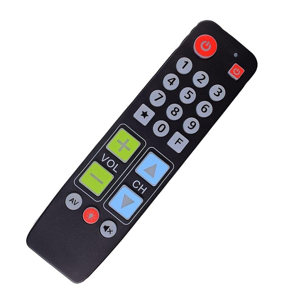 Telecomando con 21 grandi tasti per TV, VCR, DVD, STB, DVB TV-BOX, telecomando facile da usare con retroilluminazione, per persone anziane