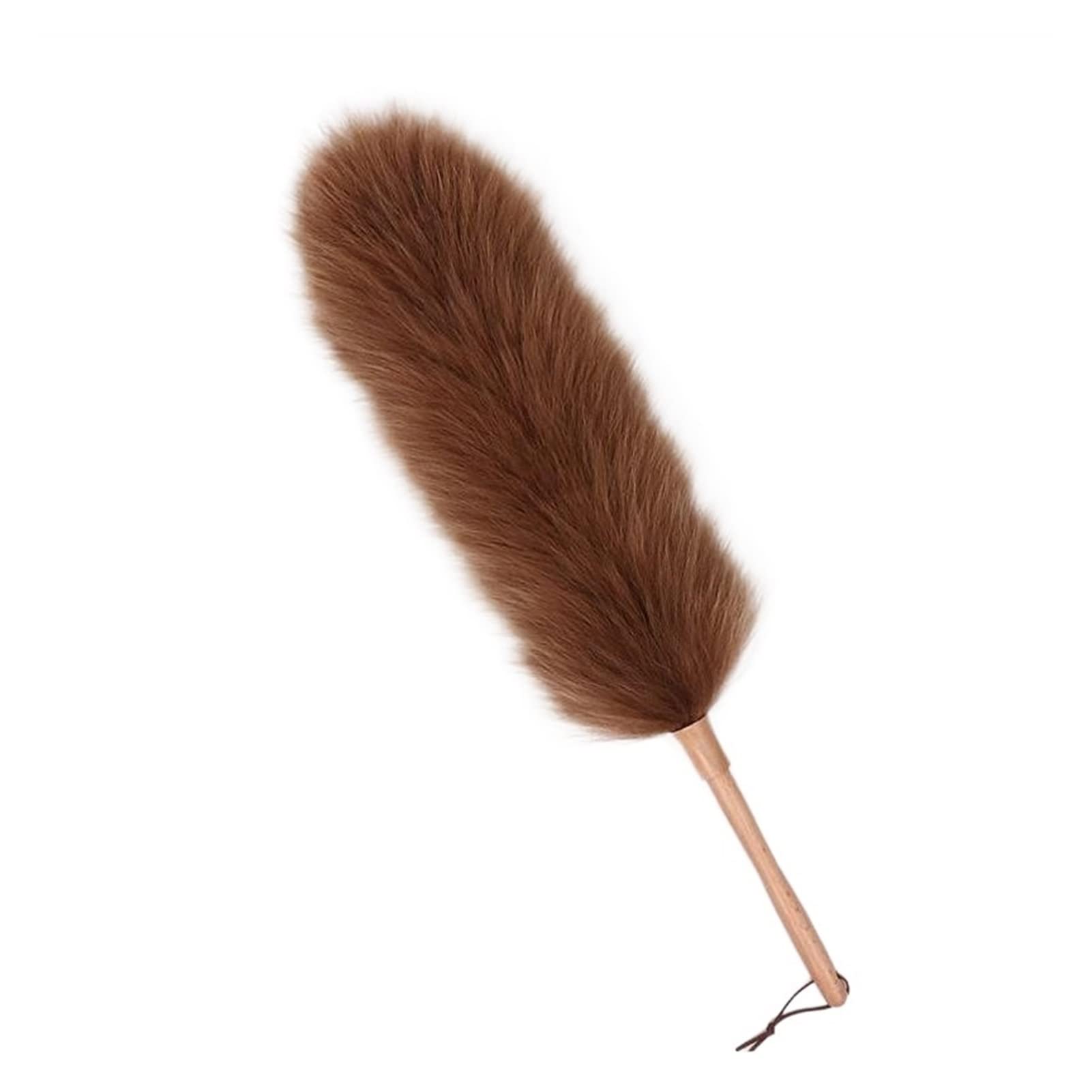 KFGISD, Dust-Sweeping Car Dust-Sweeping Household Car Handle Dusters,Feather Duster(Brown Large)