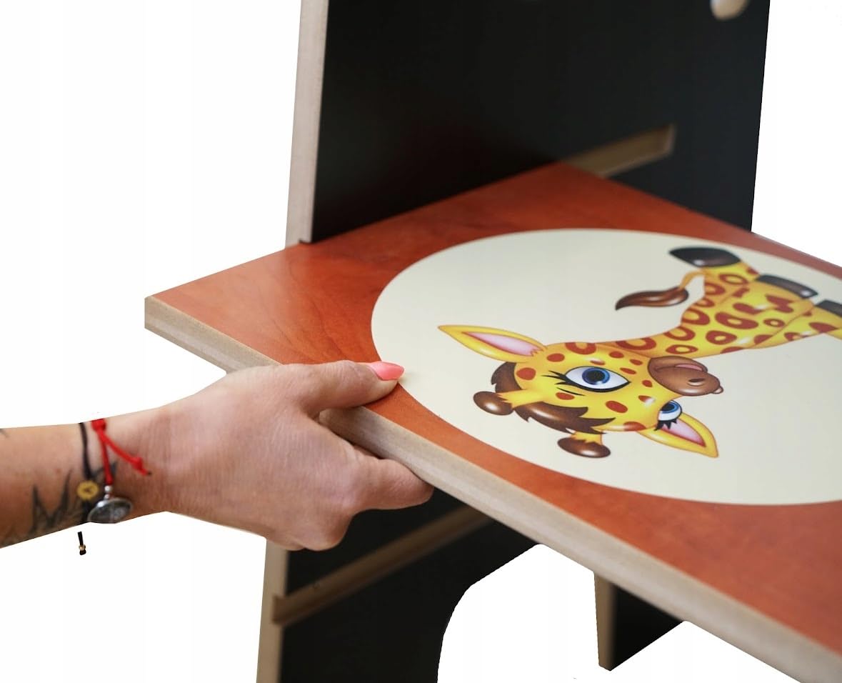 Skyline Torre di Apprendimento Libreria Montessoriana per Bambini Scaletta Pieghevole Tavolino Torretta Pieghevoli Scrivania Sgabello Tavolo Kitchen Helper Learning Tower imitazione di quercia bianco