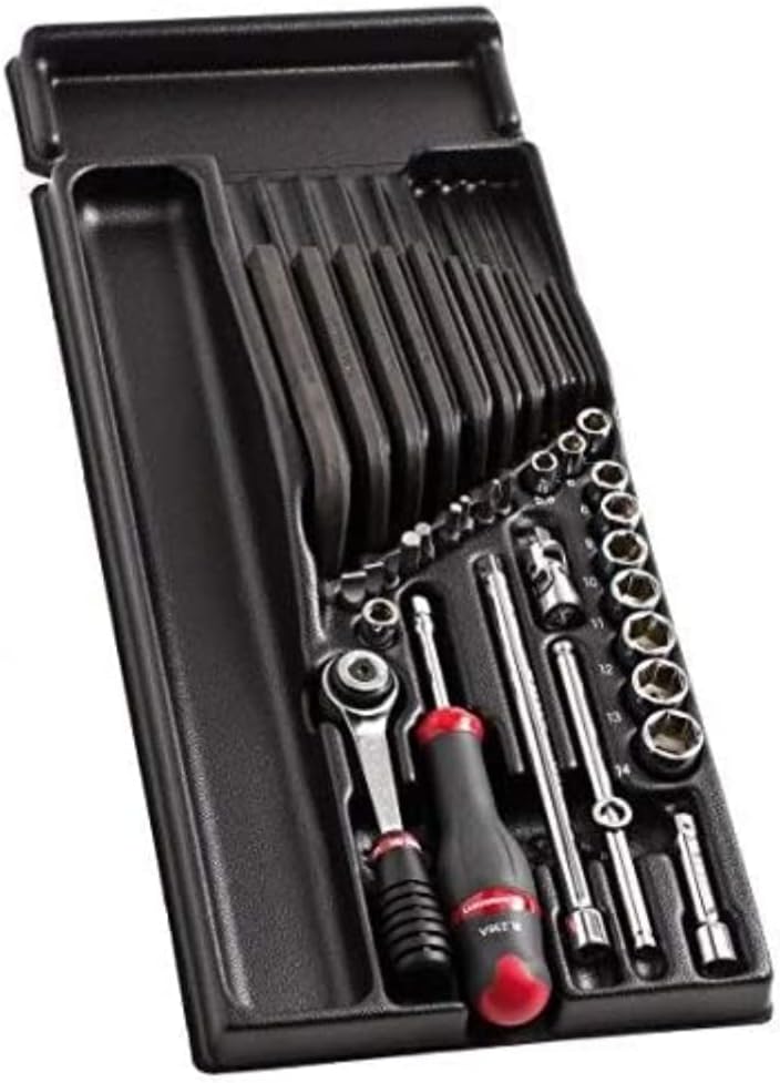 Facom Mod.R161-26 6-Part Socket Module Male/Bits, Multicoloured, 1/4 Inch