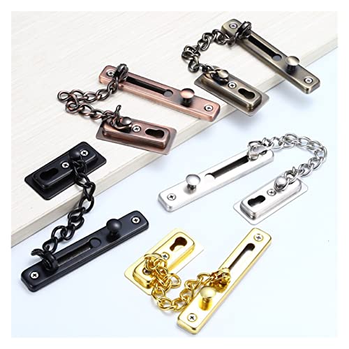 Cadena de puerta de acero inoxidable macizo con acabado negro de diseño 7