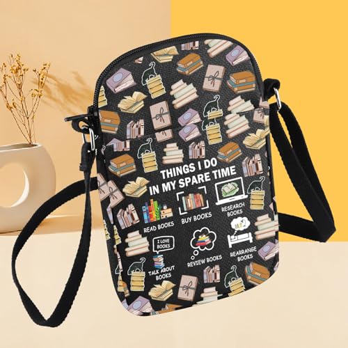 JYTAPP Book Lovers Crossbody Bag Things I Do In My Spare Time Crossbody Purse Gifts for Books Lovers Bookworm Gifts4