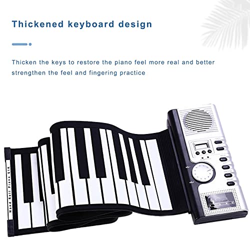 YUKM Roll Up Piano Portable Hand Roll Piano, Clavier de Piano Pliable pour Enfants et débutants (61 Touches, Argent) - Les Beatles, Paul McCartney, John Lennon, RIngo Starr, George Harrison YUKM Roll Up Piano Portable Hand Roll Piano, Clavier de Piano Pliable pour Enfants et débutants (61 Touches, Argent) – Image 7