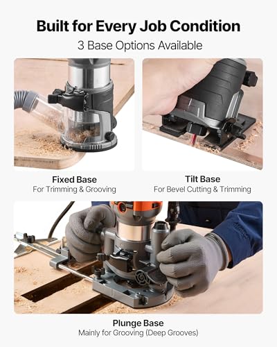 VEVOR Multi-Base Palm Router