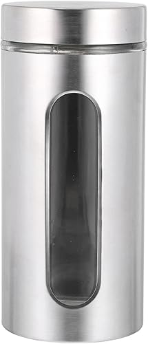 OKUMEYR Recipientes de almacenamiento de acero inoxidable para cocina, recipientes de metal para alimentos y vidrio, recipientes para alimentos y