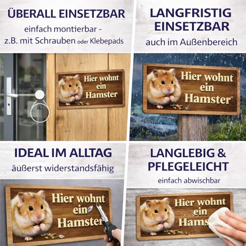 INDIGOS UG - Hundeschild - Aufkleber - Hund - mit Wunschtext und Foto - Spruch - Design Deko Geschenkidee individuell personalisiert - Sticker selbst gestalten