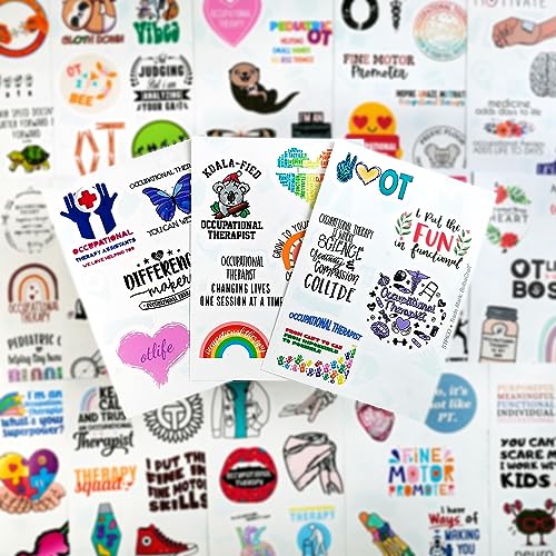 BulbaCraft 100Pcs Funny Occupational Therapy Stickers for Laptop and Water Bottles, OT Stickers - Occupational Therapy Gifts, OT Laptop Decals, Gifts for Women & Men - Image 7