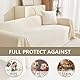 MYSKY HOME Kratzschutz für Sofa, Sofabezug 1/2/3/4 Sitzer, Sofa Überzug Sofaschutz Katze, Sofaüberwurf Couchschutz für Haustiere Haare Kinder Hund Katze Kratzer, sofaüberwürfe 230 * 300cm, Beige