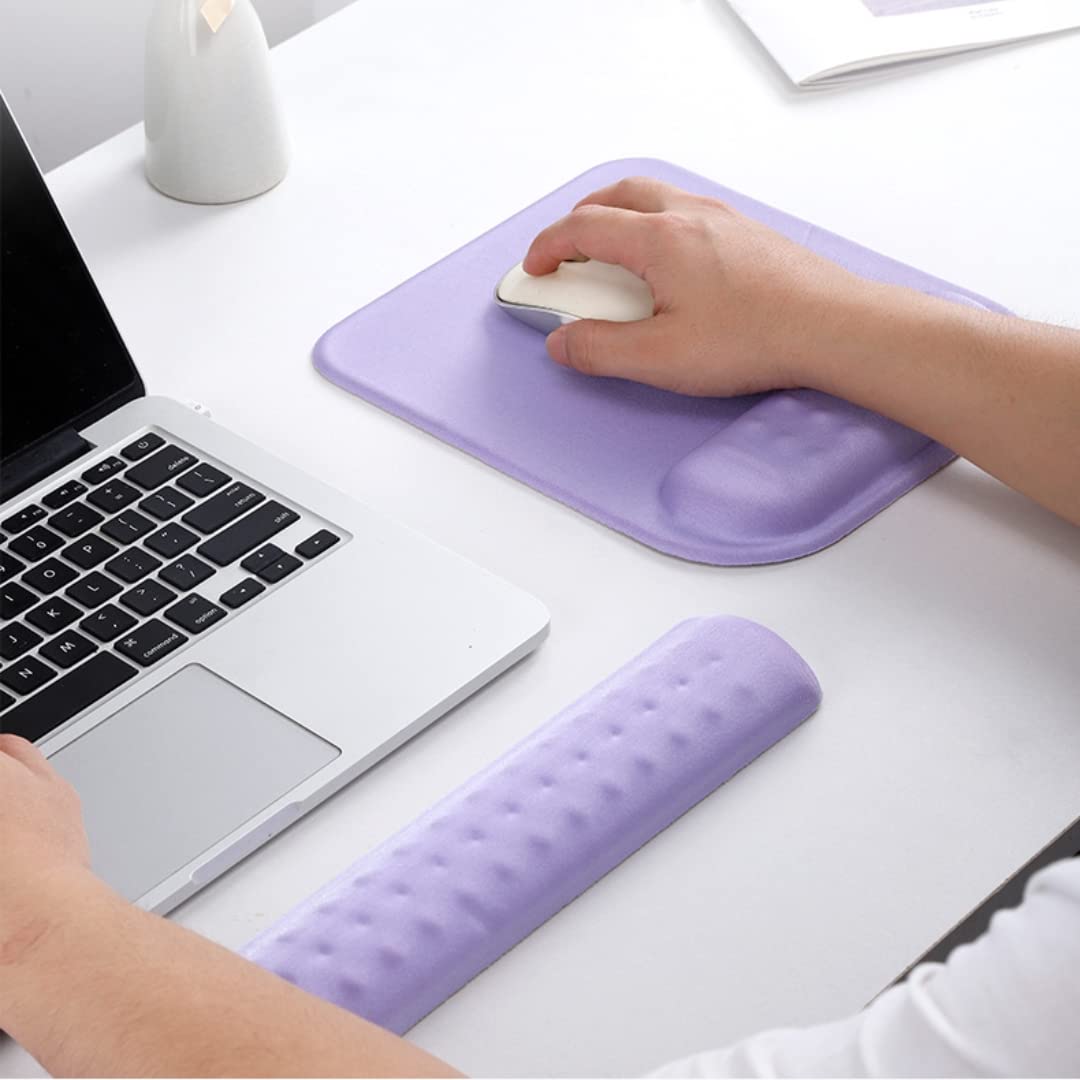 Support De Poignet En Mousse Mémoire Pour Souris Et Clavier - Antidérapant, Confortable, Couleur Rose