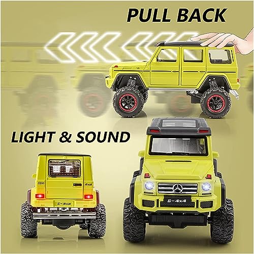 Image of AMG G500 Diecast Metal Pullback Toy car with Openable Doors & Light, Music Boys car for Kids Best Toys Gifts Toys for Kids (AMG G500 - Green)