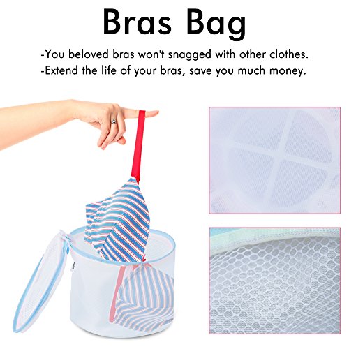 Plusmart Delicate Clothes Laundry Wash Bag, Mesh Laundry Bag For Delicates,Mesh Lingerie Bag, Bra Garment Laundry Bag Mesh, Underwear Wash Bag, 5 Pack #TOP2