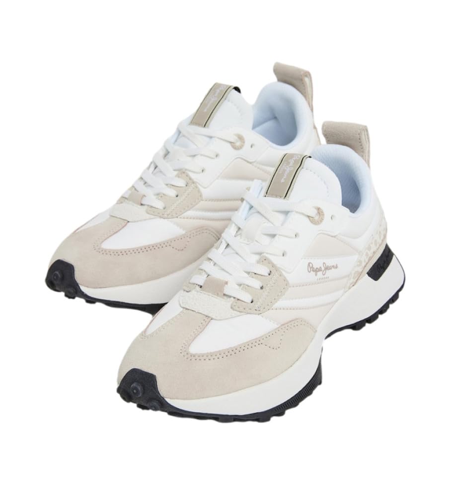 Pepe Jeans Zapatillas de Piel Lucky Print Blanco