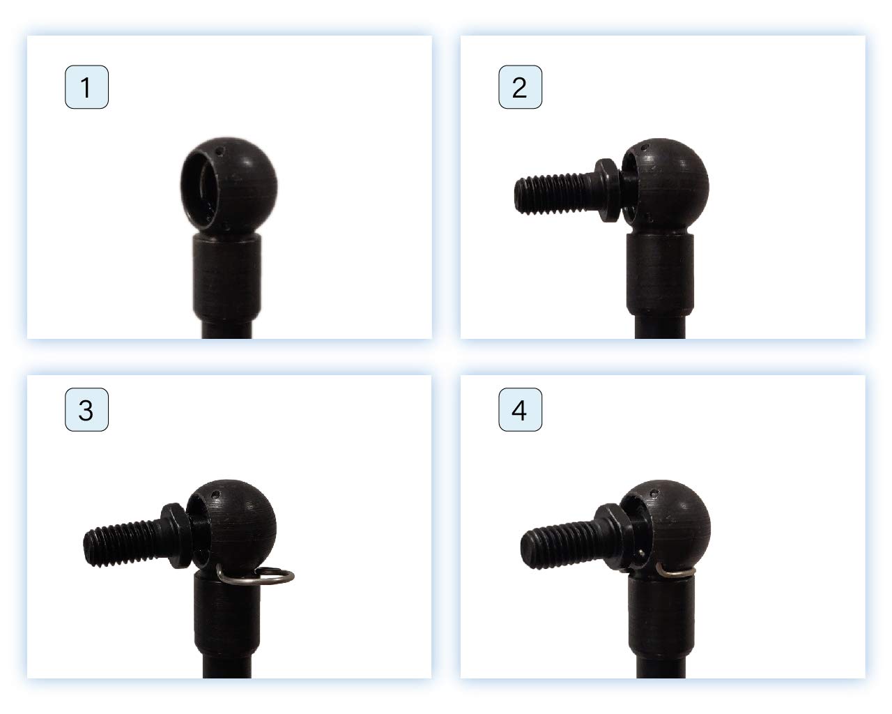 Molla A Gas Lift-O-Mat Stabilus | 1450N Spinta | Per Letti E Reti | Ammortizzazione In Apertura | Attacchi A Sfera - Foto 2