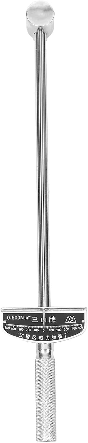 Alipis Adjustable 3/4 Inch Drive Beam Torque Wrench 500nm Pointer Socket Spanner Hand Tool for Car Repair and Automotive Maintenance