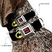 Buckle-Down Hundehalsband mit Schnalle, Batman-Schild, Schwarz/Gelb, 1.5' Wide - Fits 16-23' Neck - Medium, Mehrfarbig