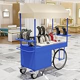 Elegante y duradero, el carrito con toldo está diseñado para vendedores de alimentos. Su toldo resistente al desgarro y a los rayos UV ofrece protección contra el viento y la lluvia mientras mantiene tus productos seguros y secos. Ideal para eventos al aire libre, mercados y festivales, este carrito garantiza una experiencia cómoda tanto para proveedores como para clientes. Perfecto para mejorar tu negocio móvil de alimentos