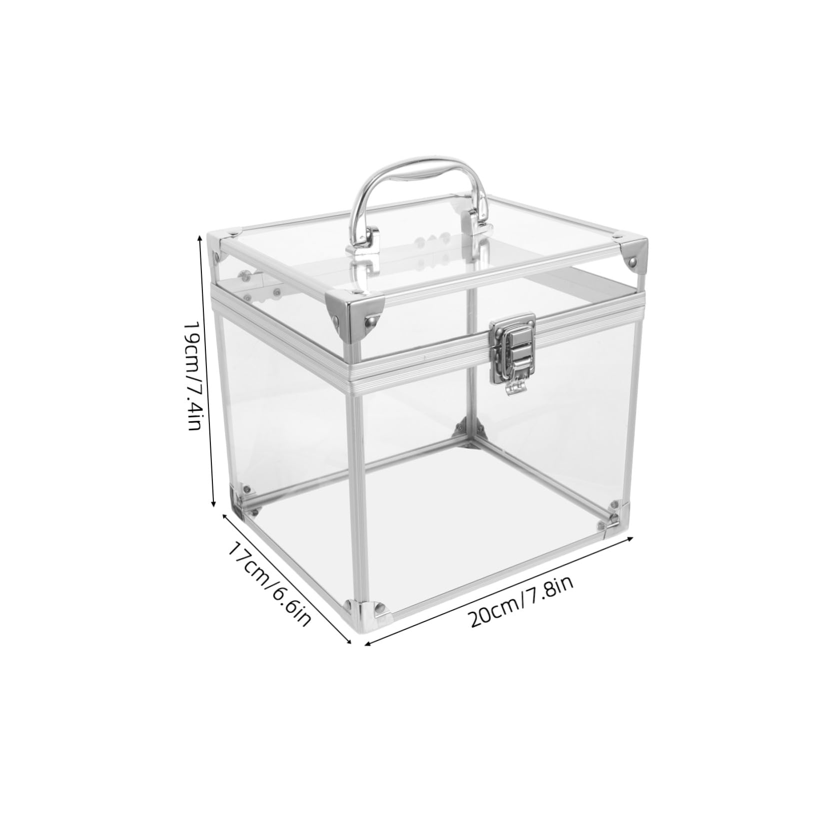Operitacx Scatola Porta Dischi in Acrilico con Maniglia Organizer Vinile e CD per Scrivania Custodia Trasparente con Coperchio Protettivo Antipolvere Soluzione Versatile per Album e Dvd