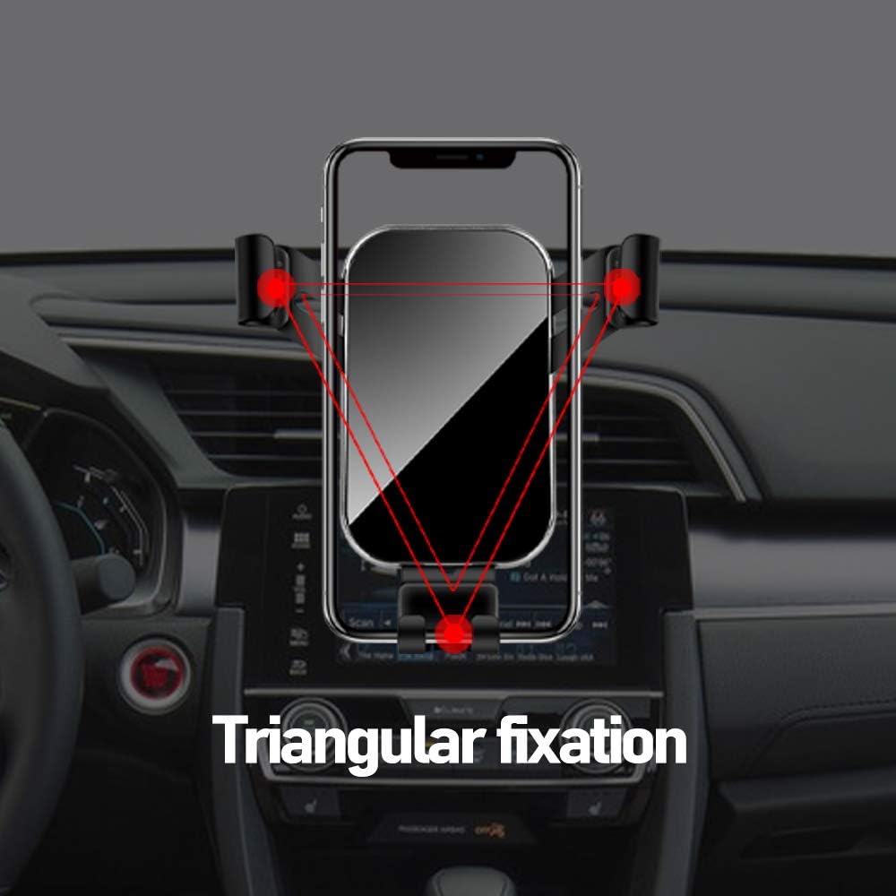 KUNGKIC for Honda Civci Phone Holder Compatible with 2016 2017 2018 2019 2020 Air Vent Phone Mount Adjustable Car Phone Cradle Fit for 4-6.2 Inches Phone (Black-B)