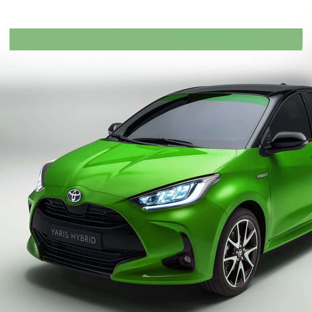 4R Quattroerre.it Adhesive Windshield Banner Sunshade Sheet Sticker for Car, Transparent, Green, 12.5 x 120 cm