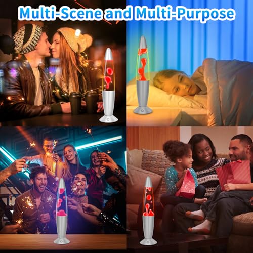 Image of Liquid Motion Lamps with Remote, 17 Colors Changing Night Light 13.5 Inch RGB LED Table Lamp Relaxing for Kids Adults, LED Night Lights Lamp for Home Decor Christmas,Party,Pink Wax