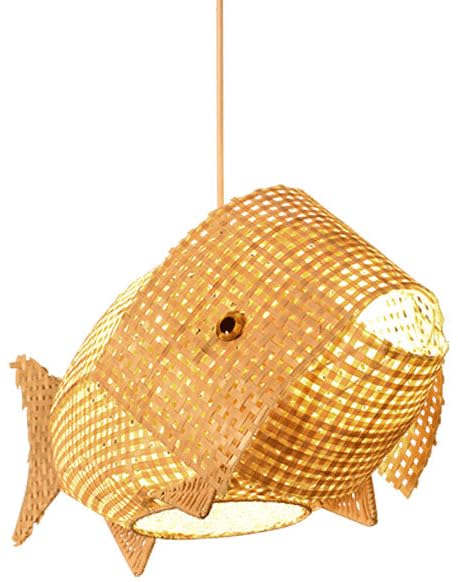 Éclairage suspendu poisson en bambou pour sublimer la chambre et la salle à manger
