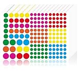 Secmity 3140 Pcs Dot Stickers, 3 Size Colored Mini Round Stickers Coding Label Circle Sticker for Office, Classroom Decor, Papers Etc