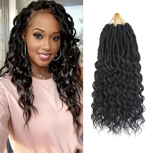 Short Deep Faux Locs Crochet Hair for Black...