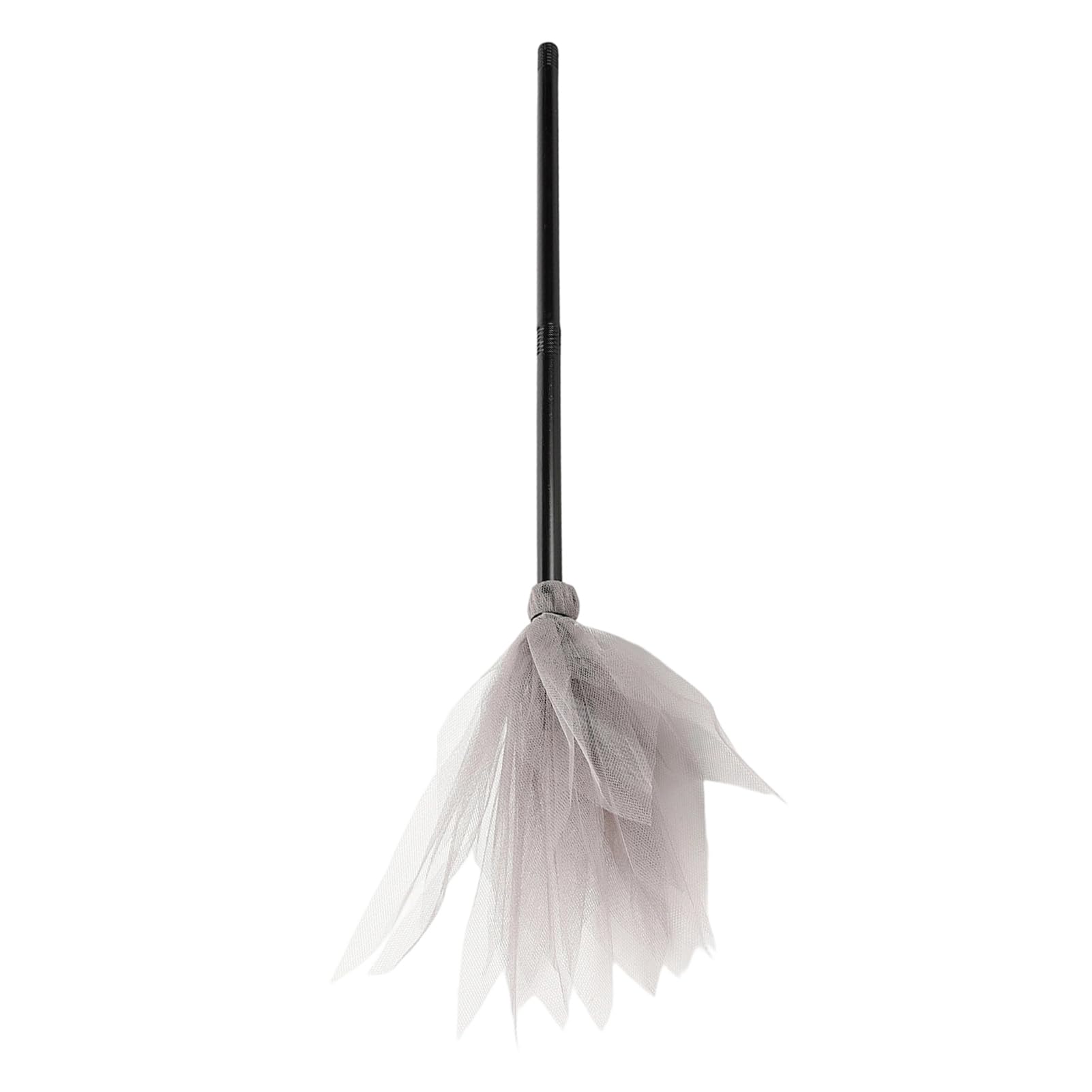 sugerou Halloween Witch Broom Prop, Detachable Mesh Wizard Broomstick for Cosplay Costume Party Stage Performance, Haunted House DecorationF