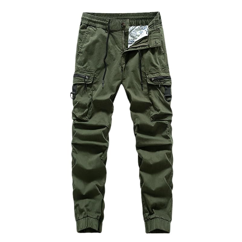 Pantalon cargo à revers homme USTZFTBCL multi-poches style décontracté tendance stretch