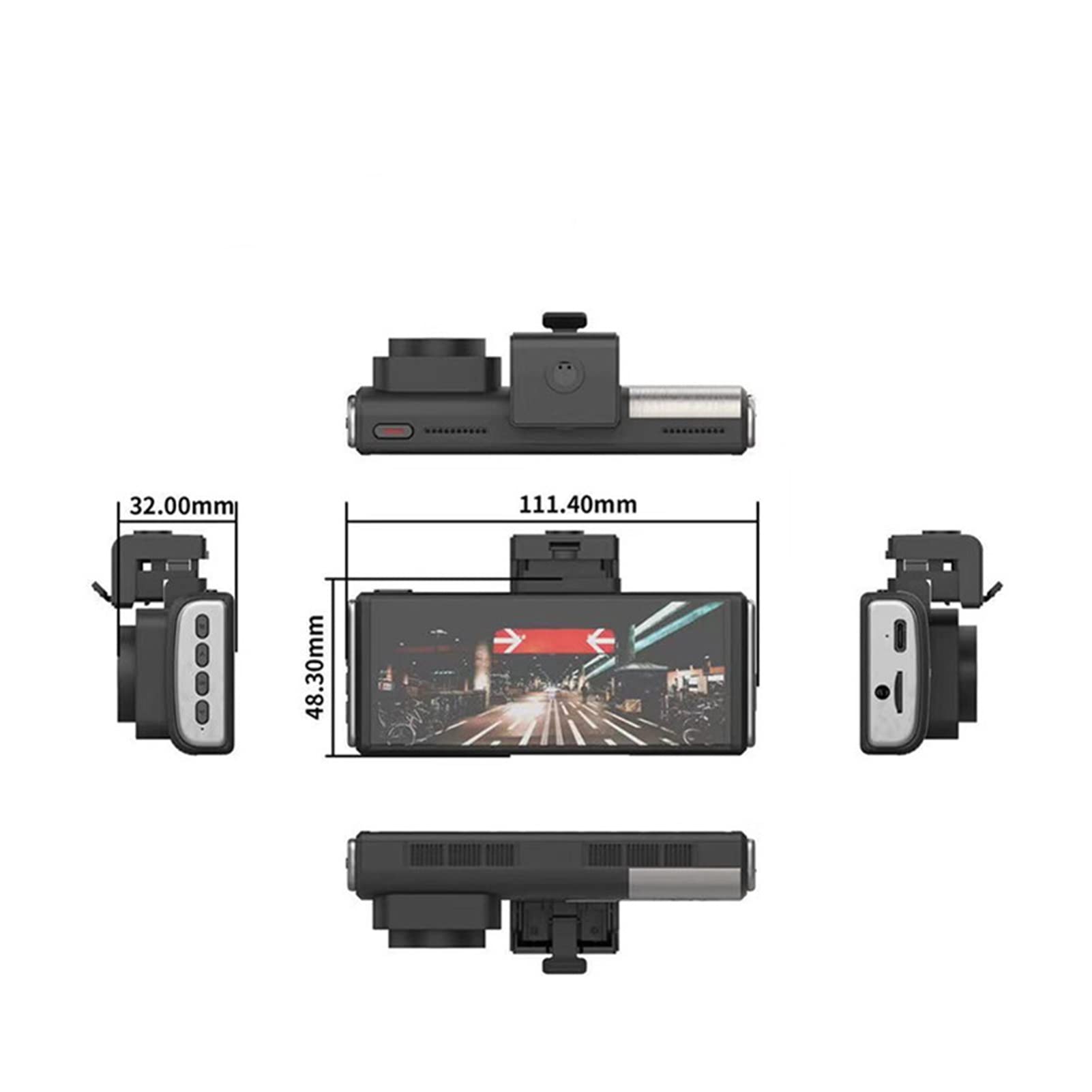 Dash Camera 1080P HD Achteruitrijcamera Nachtzichtcamera Alleen Voor Auto DVR Brede Achteruitkijkstream Media Dash Cam Dash Cam (Size : Style 1 10m