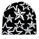 Y2K Beanie Hats Knitted Wool Pullover Hat Letter Star Jacquard Hat 2000s Cute Men Women Unisex