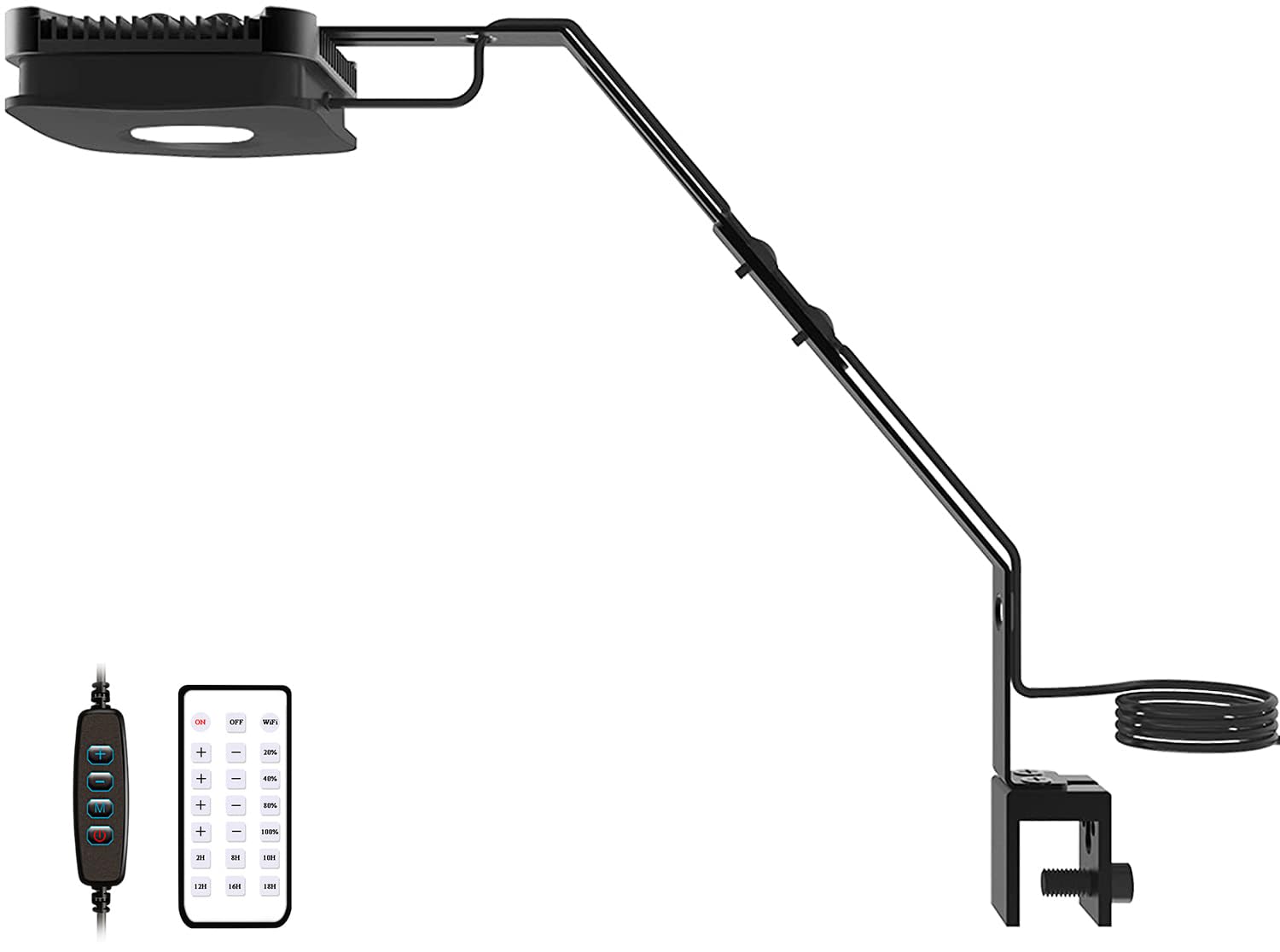 Lominie LED Illuminazione a LED dell'acquario, lampada per acquario a spettro completo, luce per acquario sel con telecomando, per coralli, barriera corallina, acquario nano piantato (P30 salino)