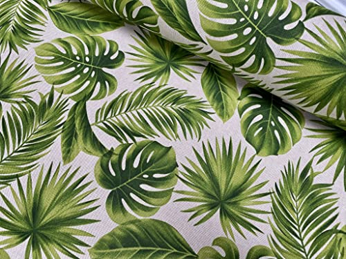 Tissu aspect lin feuilles tropicales pour rénover vos fauteuils - 3