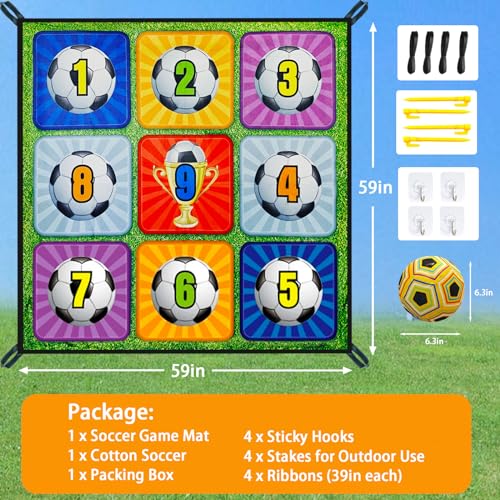 Enjoyfly SOCCER Ball Game Mat Set -Outdoor/Indoor/Backyard/Mini Soccer Toys Games Set,Outdoor Play Equipment Indoor Soccer Set,Gift thumb #6