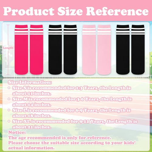 Image of Sarfel Youth Toddler Soccer Socks Kids Baseball Socks Youth Boys Girls Knee High Softball Football Accessories Tube Cotton