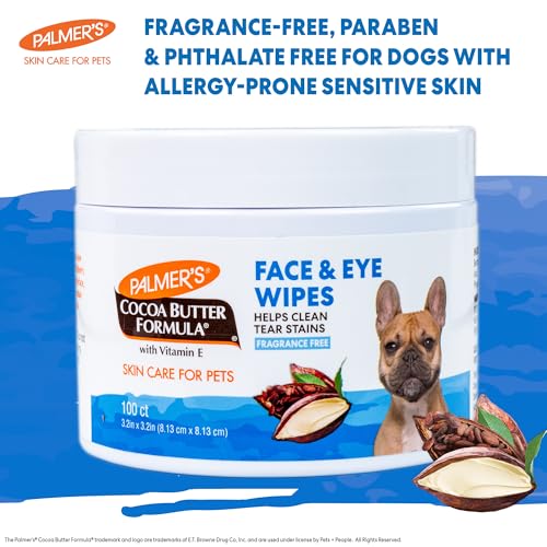 Palmer's for Pets Face and Eye Dog Wipes, Unscented, 100 Count, 6-Pack - image 4