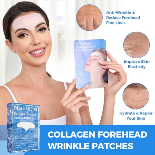 Okela Forehead Wrinkle Patches Overnight 20 pcs with Collagen Anti Wrinkles Beauty - image 8