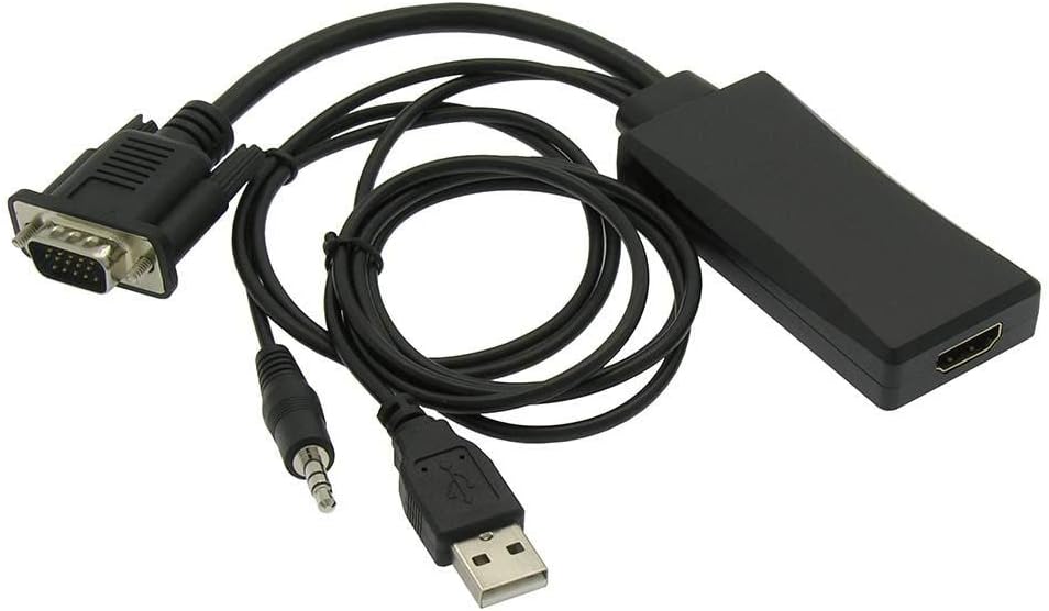 FireFold VGA to HDMI Converter with Audio Support Transmits VGA Signal from PCs
