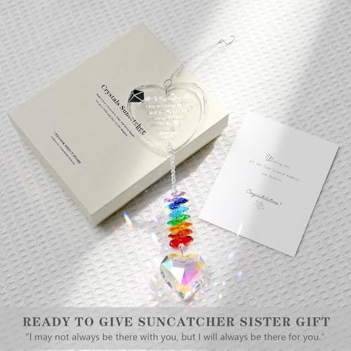 Sister Gifts, K9 Crystal Suncatcher Sister Birthday Gifts, Gifts for Sister - image 3