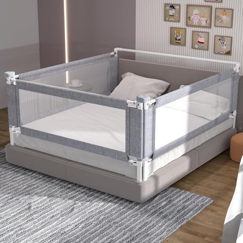 yulongtengfei 3-Piece King Size Bed Rail for Toddlers - Adjustable